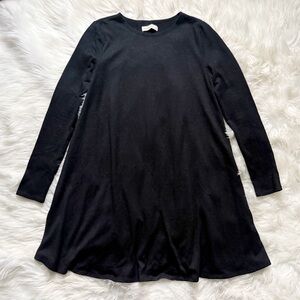 Abercrombie & Fitch Knit Long Sleeve Shirt Dress Black Size Medium